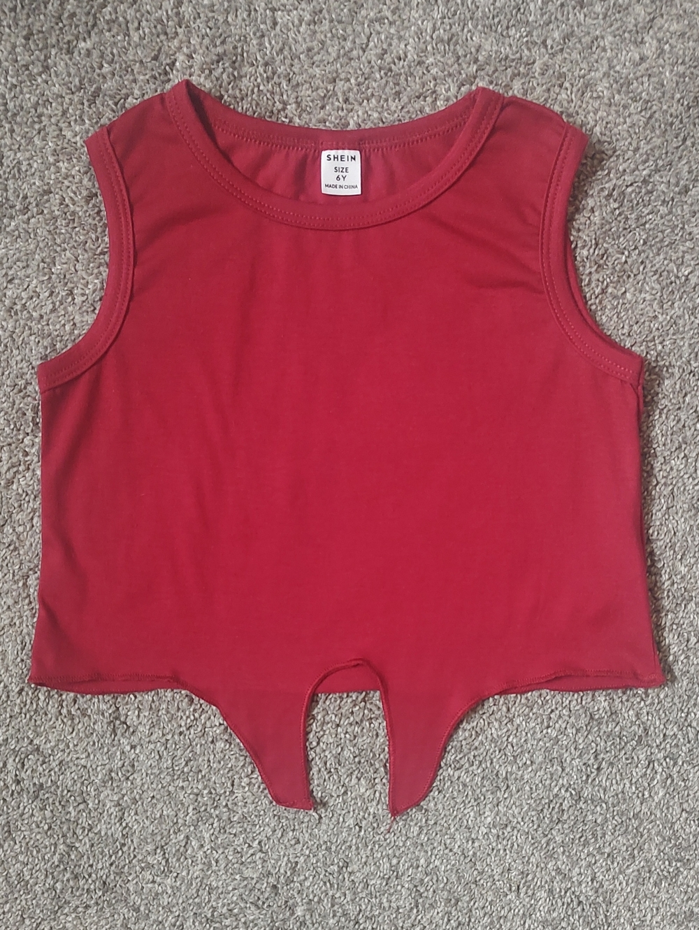 Shein Size 6 Youth Red Sleeveless Top